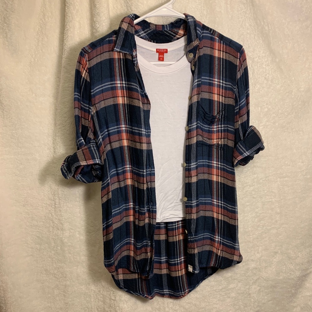 AE🦅 Boyfriend fit plaid shirt